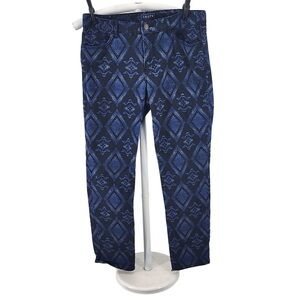 Chaps Navy Geometric Chinos